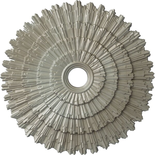 Ekena Millwork Eryn Ceiling Medallion (Fits Canopies up to 4"), 24 3/4"OD x 3 1/4"ID x 1 7/8"P, Flash Gold CM24ENFLS - main